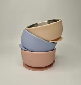 Meadow Lane Collective Meadow Lane Collective Stainless Steel Baby and Toddler+ Suction Bowl - Pink