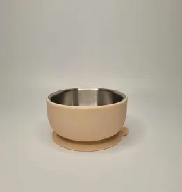 Meadow Lane Collective Meadow Lane Collective Stainless Steel Baby and Toddler+ Suction Bowl - Beige