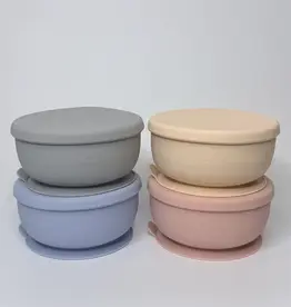 Meadow Lane Collective Meadow Lane Collective Stainless Steel Baby and Toddler+ Suction Bowl - Grey