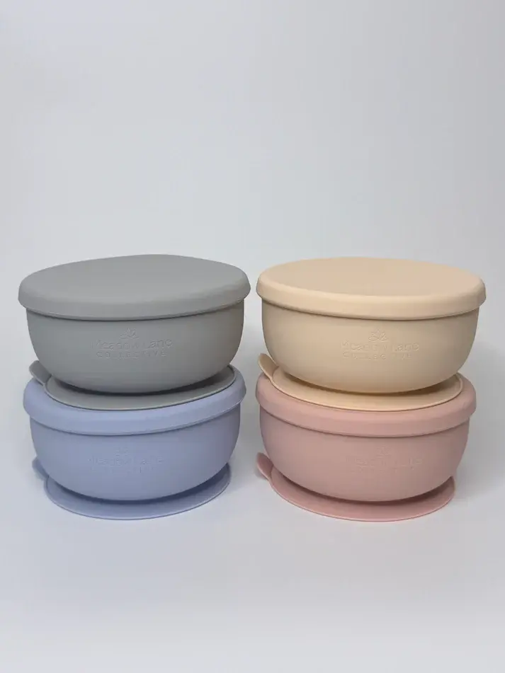 Meadow Lane Collective Meadow Lane Collective Stainless Steel Baby and Toddler+ Suction Bowl - Pink