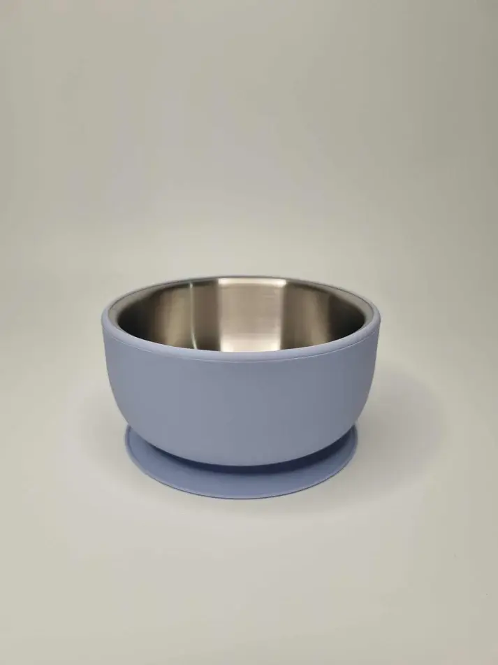 Meadow Lane Collective Meadow Lane Collective Stainless Steel Baby and Toddler+ Suction Bowl - Blue