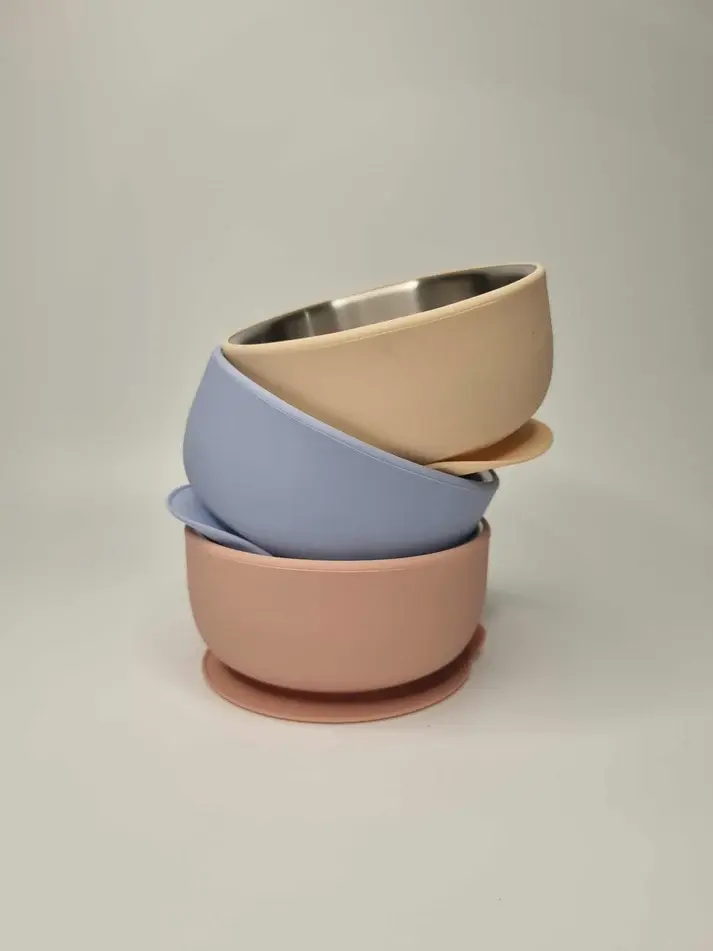 Meadow Lane Collective Meadow Lane Collective Stainless Steel Baby and Toddler+ Suction Bowl - Blue