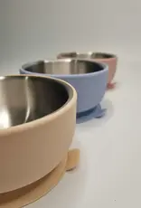 Meadow Lane Collective Meadow Lane Collective Stainless Steel Baby and Toddler+ Suction Bowl - Grey