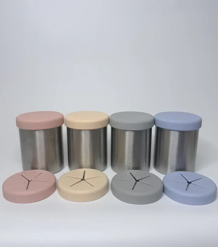 Meadow Lane Collective Meadow Lane Collective Stainless Steel Snack Container Grey