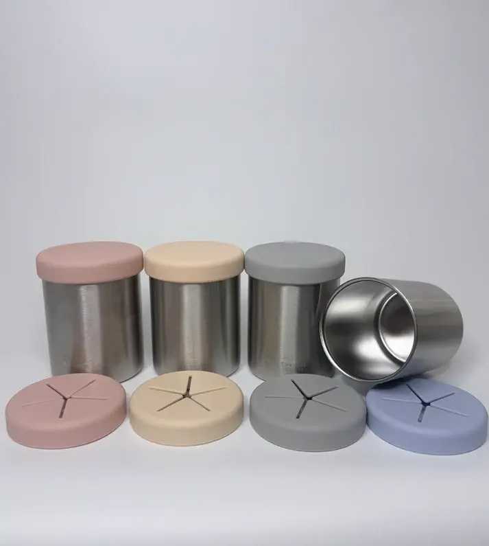 Meadow Lane Collective Meadow Lane Collective Stainless Steel Snack Container Grey