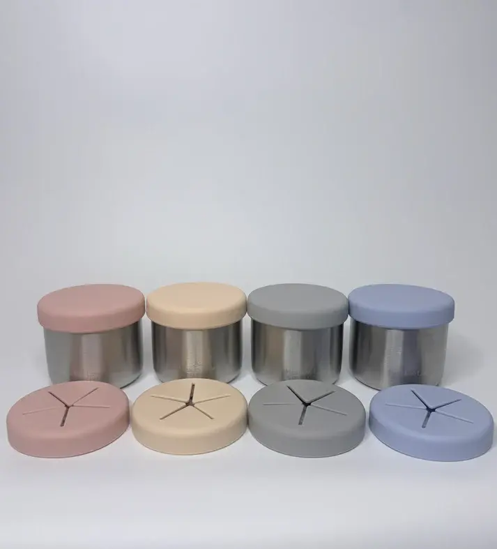 Meadow Lane Collective Meadow Lane Collective Stainless Steel Snack Container Grey