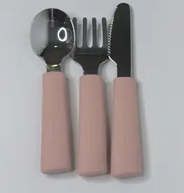 Meadow Lane Collective Meadow Lane Collective Stainless Steel Toddler Cutlery Set 12mth+ - Pink