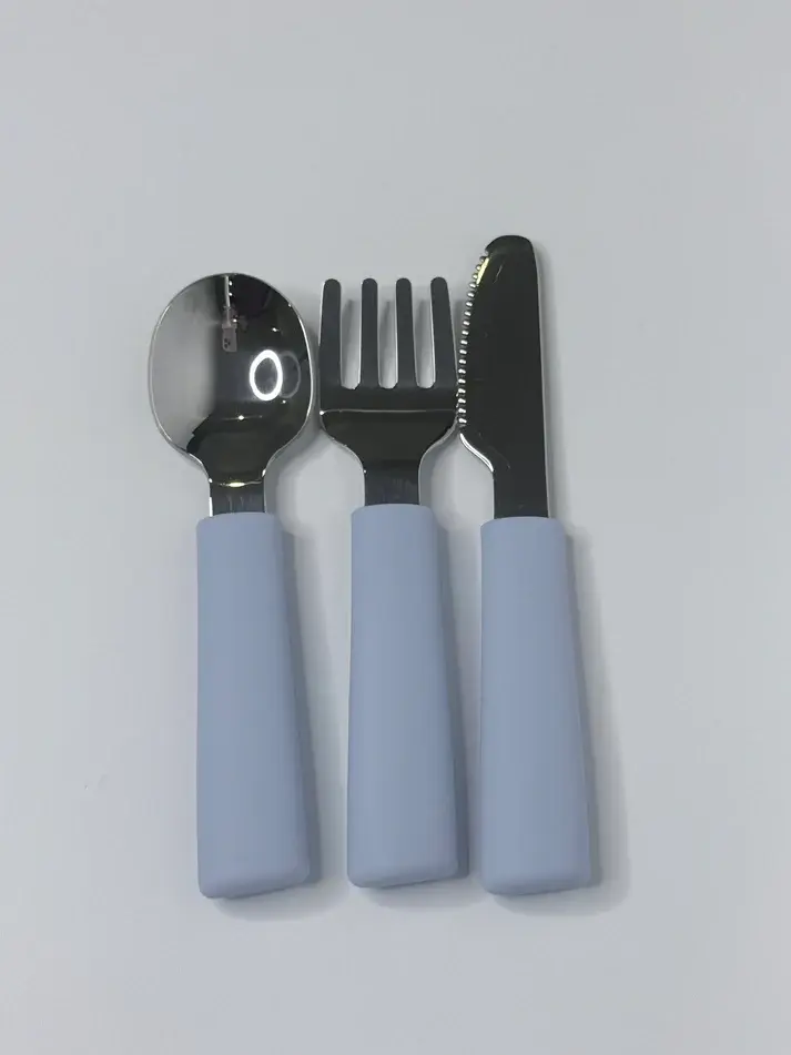 Meadow Lane Collective Meadow Lane Collective Stainless Steel Toddler Cutlery Set 12mth+ - Blue