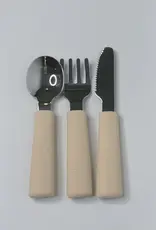 Meadow Lane Collective Meadow Lane Collective Stainless Steel Toddler Cutlery Set 12mth+ - Beige