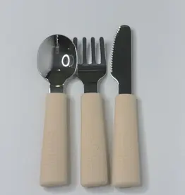 Meadow Lane Collective Meadow Lane Collective Stainless Steel Toddler Cutlery Set 12mth+ - Beige