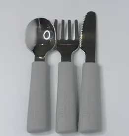 Meadow Lane Collective Meadow Lane Collective Stainless Steel Toddler Cutlery Set 12mth+ - Grey