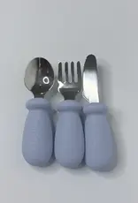 Meadow Lane Collective Meadow Lane Collective Stainless Steel Baby Cutlery 6mths+ - Blue