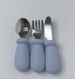 Meadow Lane Collective Meadow Lane Collective Stainless Steel Baby Cutlery 6mths+ - Blue