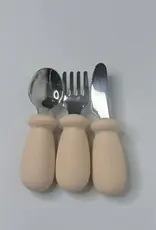 Meadow Lane Collective Meadow Lane Collective Stainless Steel Baby Cutlery 6mths+ - Beige