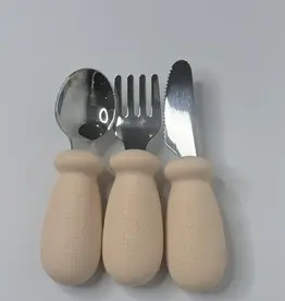 Meadow Lane Collective Meadow Lane Collective Stainless Steel Baby Cutlery 6mths+ - Beige
