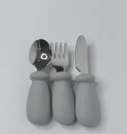 Meadow Lane Collective Meadow Lane Collective Stainless Steel Baby Cutlery 6mths+ - Grey