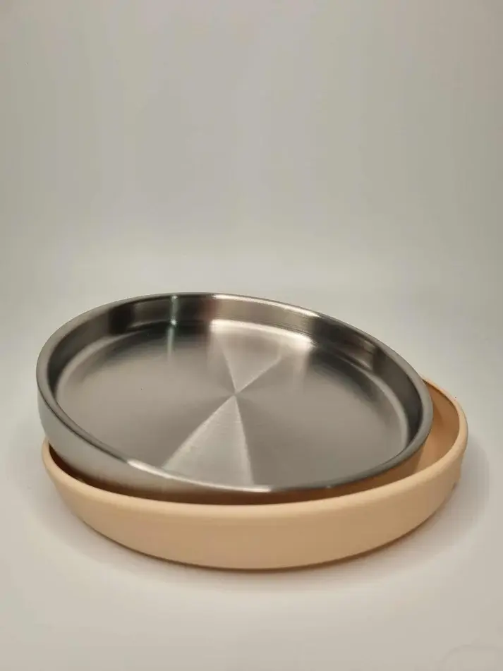 Meadow Lane Collective Meadow Lane Collective Stainless Steel Baby and Toddler+ Suction Plate - Beige