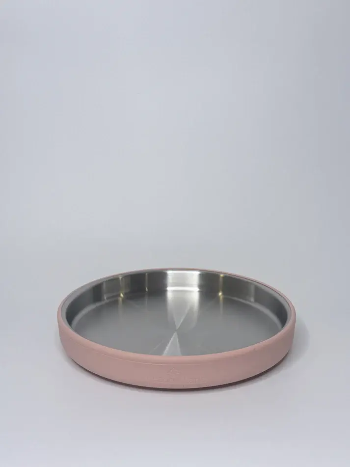 Meadow Lane Collective Meadow Lane Collective Stainless Steel Baby and Toddler+ Suction Plate - Pink