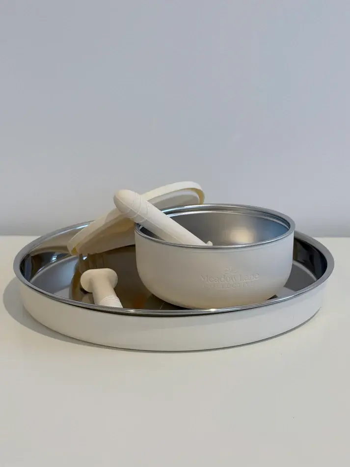 Meadow Lane Collective Meadow Lane Collective Non-Slip Stainless Steel Bowl - Cream