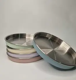 Meadow Lane Collective Meadow Lane Collective Non-Slip Stainless Steel Plate - Pink