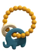 Playground Playground Silicone Elephant Teether - Steel Blue