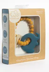 Living Textiles Living Textiles Silicone Elephant Teether - Steel Blue