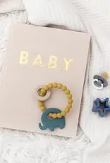 Living Textiles Living Textiles Silicone Elephant Teether - Steel Blue