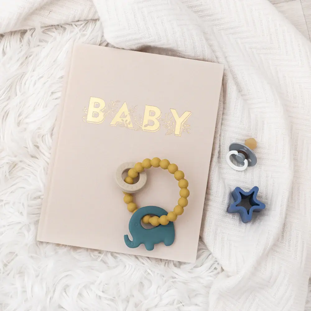 Playground Playground Silicone Elephant Teether - Steel Blue