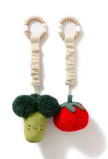 Living Textiles Living Textiles 2 Pack Mini Market Brunch Stroller Toys - Broccoli & Tomato