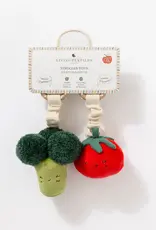 Living Textiles Living Textiles 2 Pack Mini Market Brunch Stroller Toys - Broccoli & Tomato