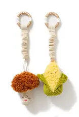 Living Textiles Living Textiles 2 Pack Mini Market Brunch Stroller Toys - Mushroom & Corn