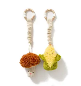 Living Textiles Living Textiles 2 Pack Mini Market Brunch Stroller Toys - Mushroom & Corn