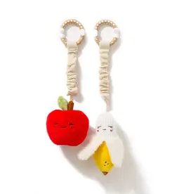 Living Textiles Living Textiles 2 Pack Mini Market Brunch Stroller Toys - Apple & Banana