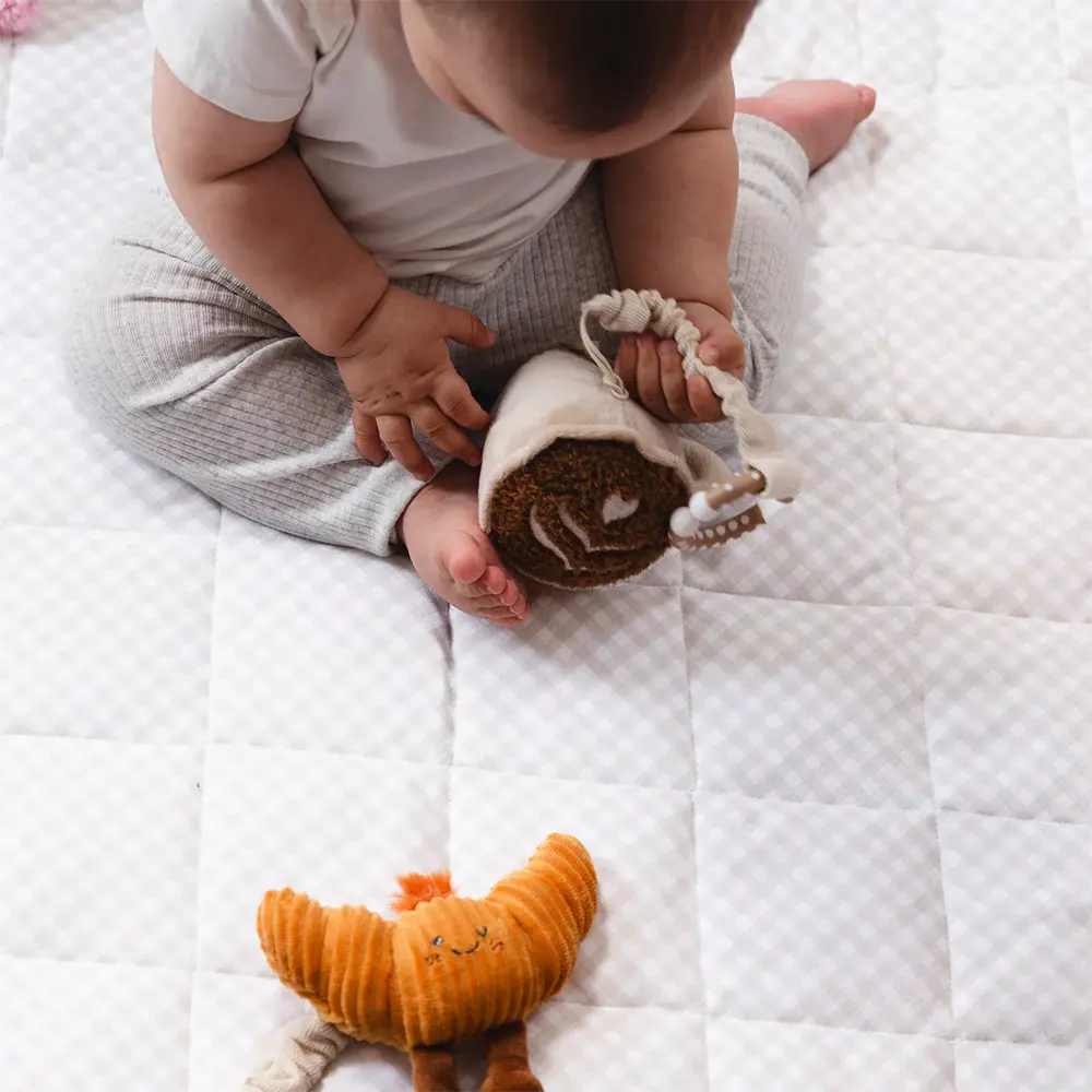 Living Textiles Living Textiles 2 Pack Mini Market Brunch Stroller Toys - Coffee & Croissant