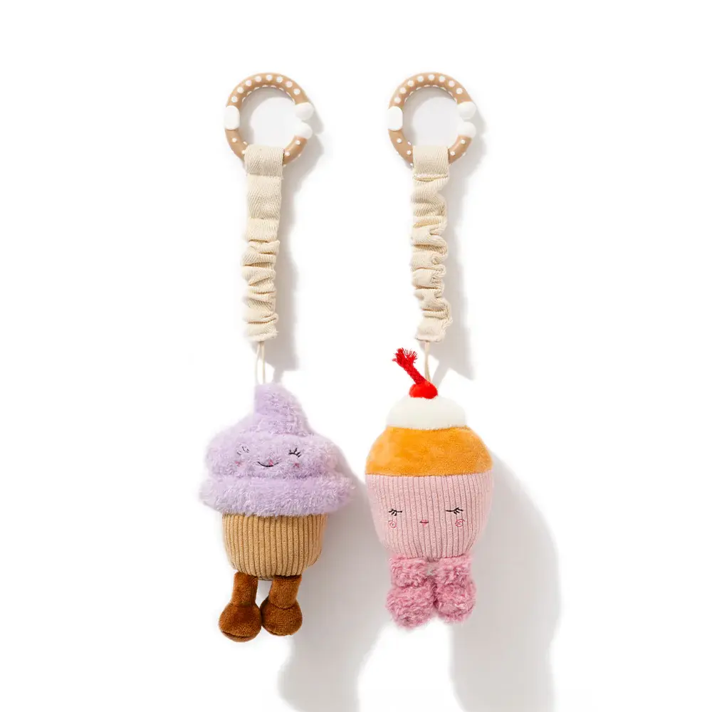 Living Textiles Living Textiles 2 Pack Mini Market Brunch Stroller Toys - Ice Cream & Cupcake