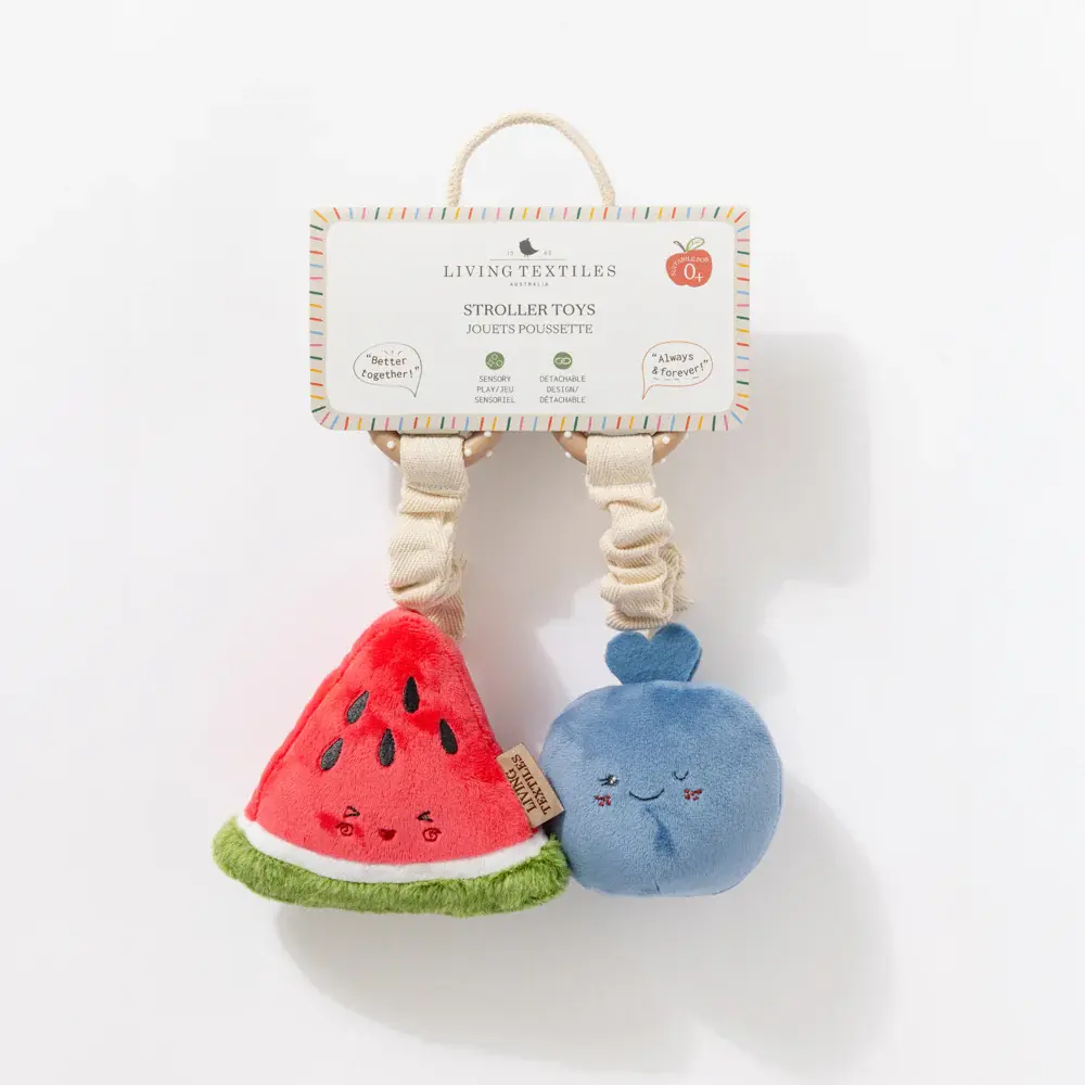 Living Textiles Living Textiles 2 Pack Mini Market Brunch Stroller Toys - Watermelon & Blueberry