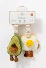 Living Textiles Living Textiles 2 Pack Mini Market Brunch Stroller Toys - Avocado & Egg on Toast