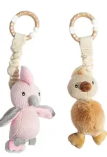 Living Textiles Living Textiles Australiana Stroller Toys 2pk - Galah & Emu