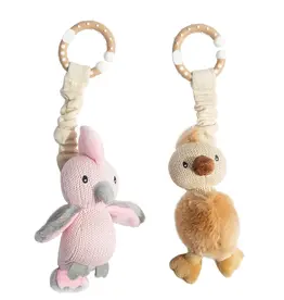 Living Textiles Living Textiles Australiana Stroller Toys 2pk - Galah & Emu