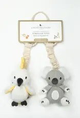 Living Textiles Living Textiles Australiana Stroller Toys 2pk - Cockatoo & Koala