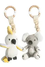 Living Textiles Living Textiles Australiana Stroller Toys 2pk - Cockatoo & Koala