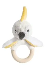 Living Textiles Living Textiles Australiana Ring Rattle - Colin the Cockatoo