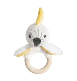 Living Textiles Living Textiles Australiana Ring Rattle - Colin the Cockatoo