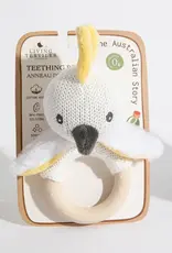 Living Textiles Living Textiles Australiana Ring Rattle - Colin the Cockatoo