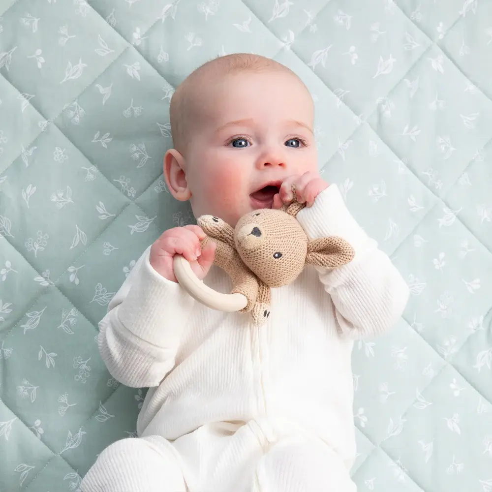 Living Textiles Living Textiles Australiana Ring Rattle - Kylie the Kangaroo