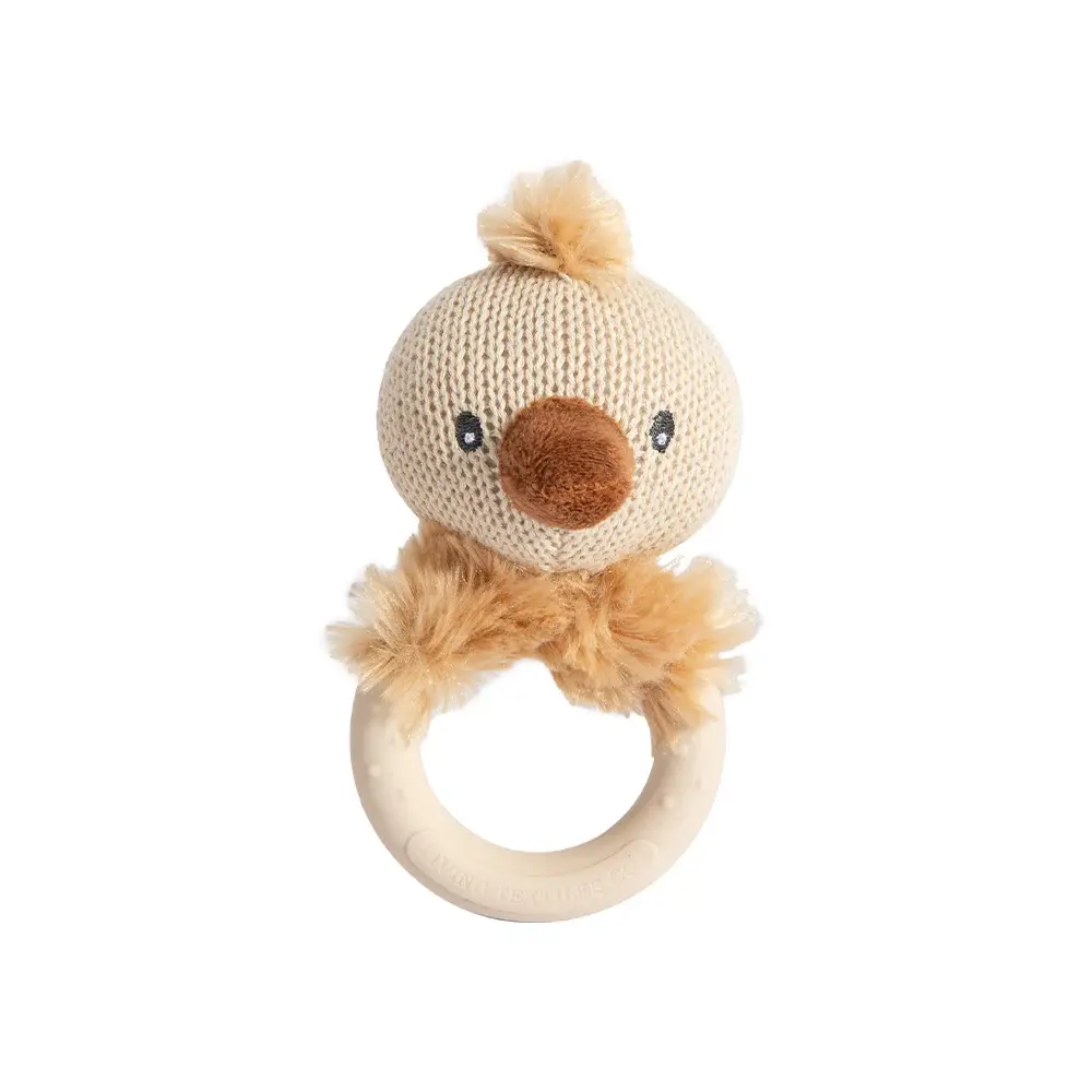 Living Textiles Living Textiles Australiana Ring Rattle - Emily the Emu
