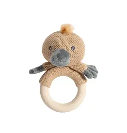 Living Textiles Living Textiles Australiana Ring Rattle - Penny the Platypus