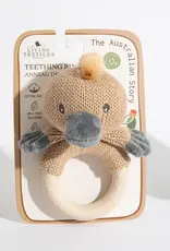 Living Textiles Living Textiles Australiana Ring Rattle - Penny the Platypus