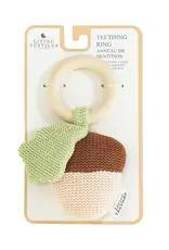 Living Textiles Living Textiles Whimsical Wonderland Ring Rattle - Acorn