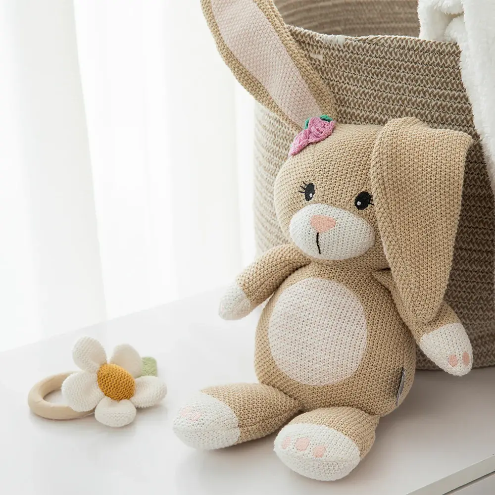 Living Textiles Living Textiles Whimsical Wonderland Ring Rattle - Daisy